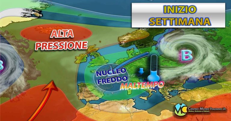 Meteo – Al via una fase fresca e instabile sul Mediterraneo grazie all’elevazione dell’anticiclone in Atlantico