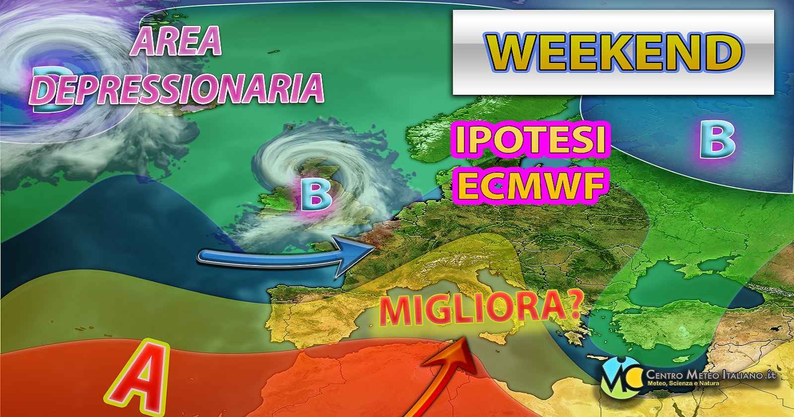 Possibile miglioramento con l'arrivo del weekend