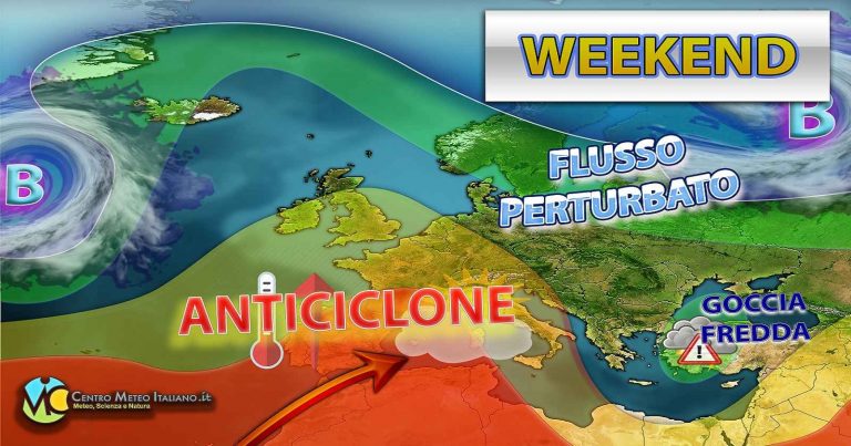 Meteo Weekend – Torna ad espandersi l’alta pressione portando bel tempo in Italia con clima di primavera