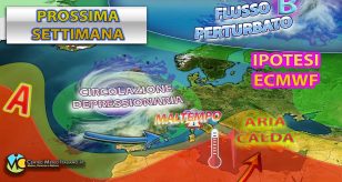 Meteo Italia - prossima settimana tra maltempo e rialzo termico