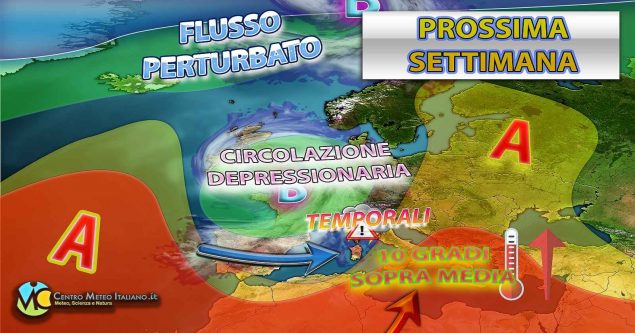 Meteo - Nuovo attacco di maltempo in arrivo la prossima settimana mette in stand-by la Primavera: la tendenza