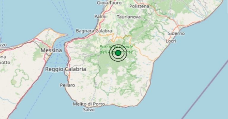 Doppia scossa di terremoto avvertita oggi in Calabria, epicentro a Cittanova (RC)