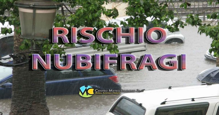 Meteo – Intensa fase di maltempo oggi in Italia con rovesci e temporali ed anche dei possibili nubifragi