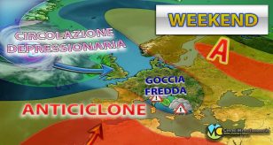 Meteo - Nuovo impulso di maltempo in arrivo nel Weekend in Italia, con piogge e temporali anche intensi