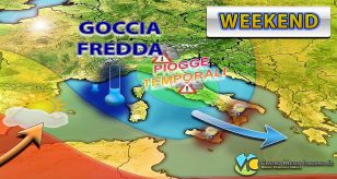 Meteo - Weekend contrassegnato da un nuovo impulso di maltempo con piogge e temporali: i dettagli