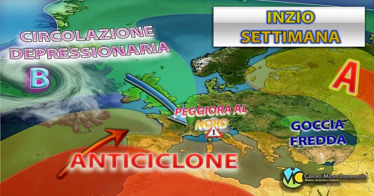 Meteo – Avvio di settimana con nuovi forti temporali al nord, i dettagli