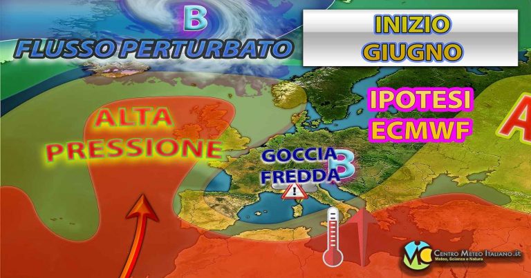 Meteo Weekend – Italia divisa a metà all’inizio di giugno con maltempo al Centro-Nord e giornate estive al Sud