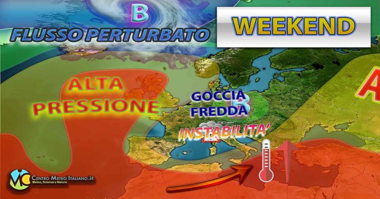 Meteo – Italia ancora in balia di impulsi instabili, attesi acquazzoni e temporali nel weekend