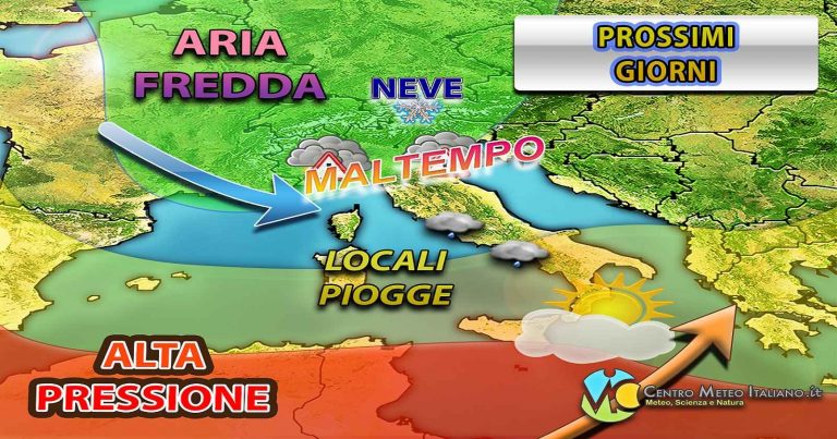 Meteo – Forte maltempo in arrivo al Nord Italia con possibili nubifragi su alcune regioni e con neve sulle Alpi