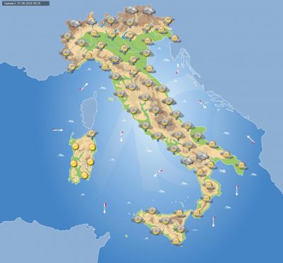 Previsioni meteo in Italia per domani 2 giugno 2024