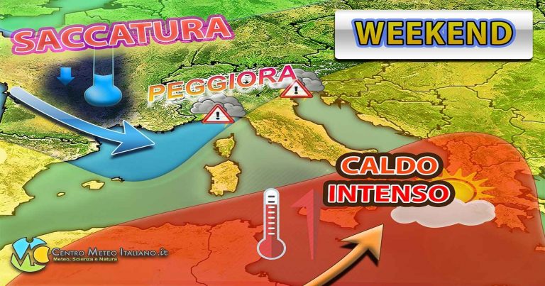 Meteo Weekend – Tanto sole e caldo rovente in Italia ma anche un passaggio temporalesco su queste regioni