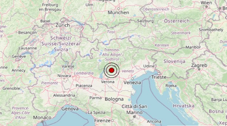 Terremoto avvertito oggi in Veneto, sabato 15 giugno 2024: scossa M 2.9 in provincia di Vicenza – Dati Ingv