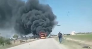 incendio autobus foggia