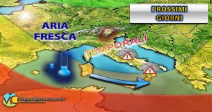 Meteo - Pausa dell'Estate: si apre fase caratterizzata da piogge e temporali frequenti e anche intensi