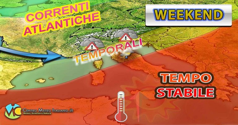 Meteo – Breve pausa dal maltempo in Italia, piogge e temporali torneranno nel Weekend: i dettagli