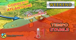 Meteo - Cavo perturbato in transito nel Weekend, tornano piogge e temporali in Italia, ma non ovunque: i dettagli