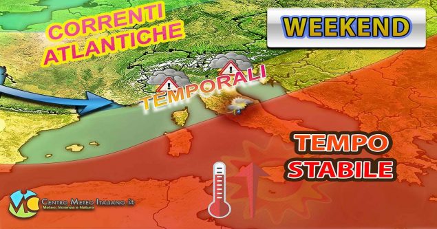 Meteo - Cavo perturbato in transito nel Weekend, tornano piogge e temporali in Italia, ma non ovunque: i dettagli