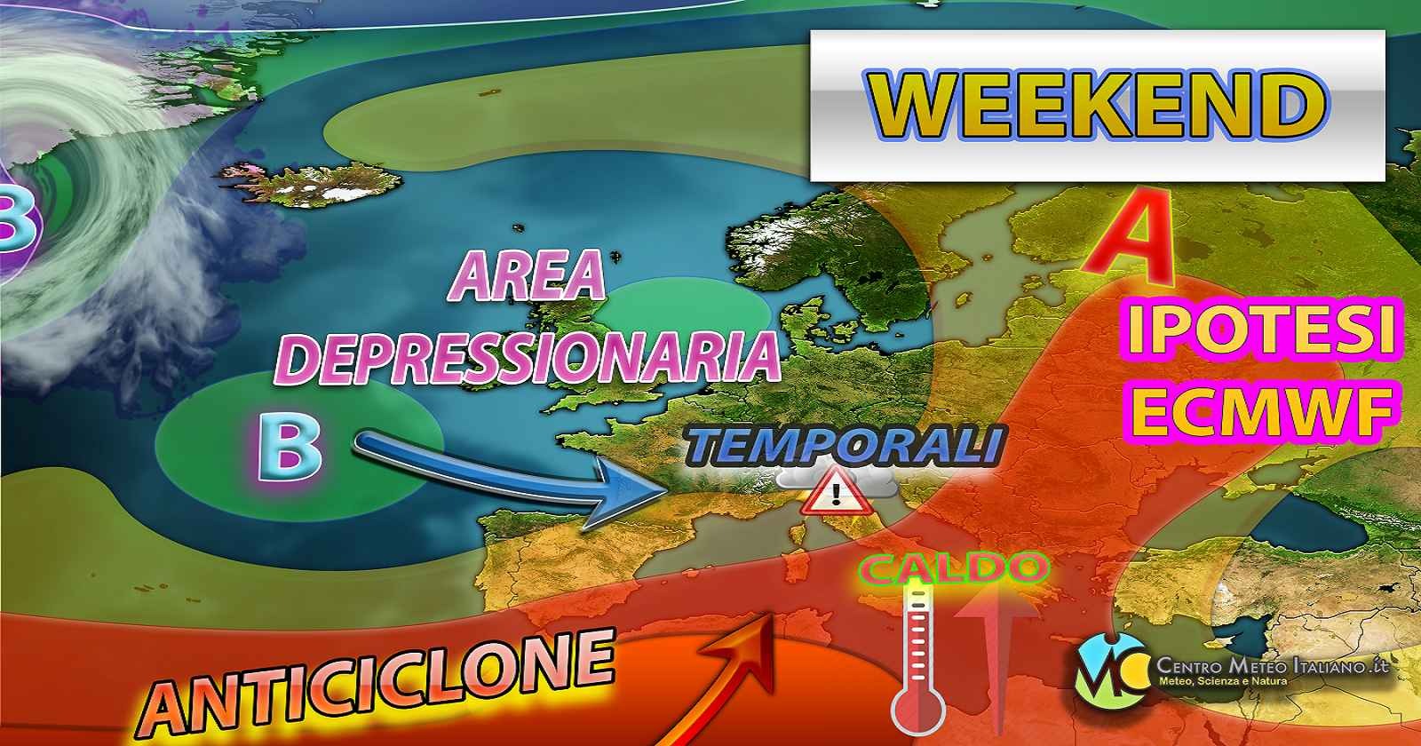 Cavetti d'onda e temporali sparsi al Nord Italia