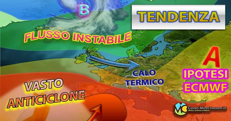 Meteo – Lieve cedimento dell’Alta pressione in arrivo la prossima settimana con possibile maltempo