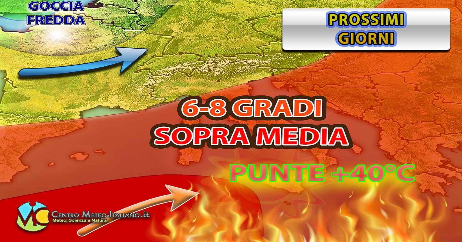 Temperature sopra media in Italia per molti giorni