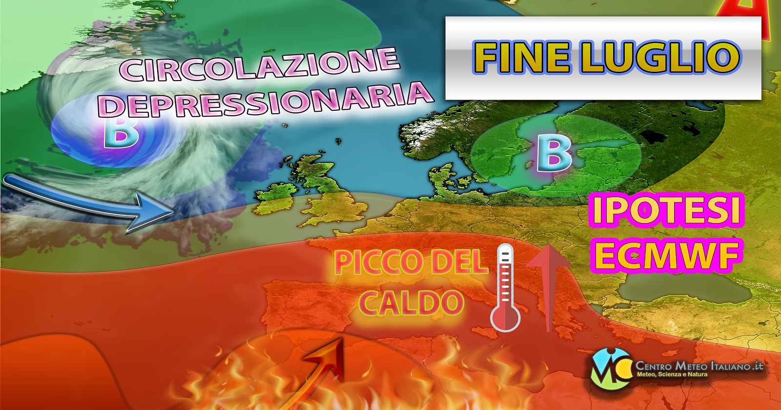 Picco del caldo per la fine di luglio