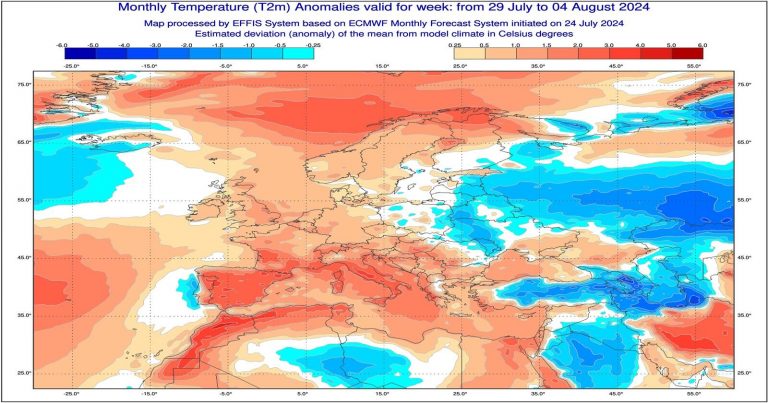 Meteo – Verso un rinforzo dell’alta pressione in Italia e caldo sempre più presente