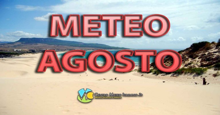 Meteo – Agosto al via con cedimento dell’alta pressione, in arrivo piogge e temporali con lieve rinfrescata