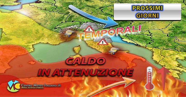 Meteo Italia – instabilità in aumento con temporali ma caldo che proseguirà ancora per molti giorni