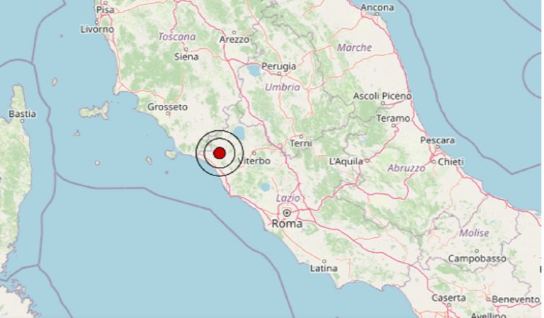 Teremoto oggi Lazio 8 agosto 2024: scossa avvertita dalla popolazione residente