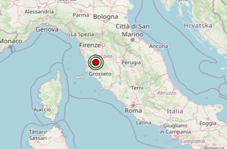 Terremoto oggi in Toscana, venerdì 23 agosto 2024: scossa registrata in provincia di Pisa. I dati Ingv