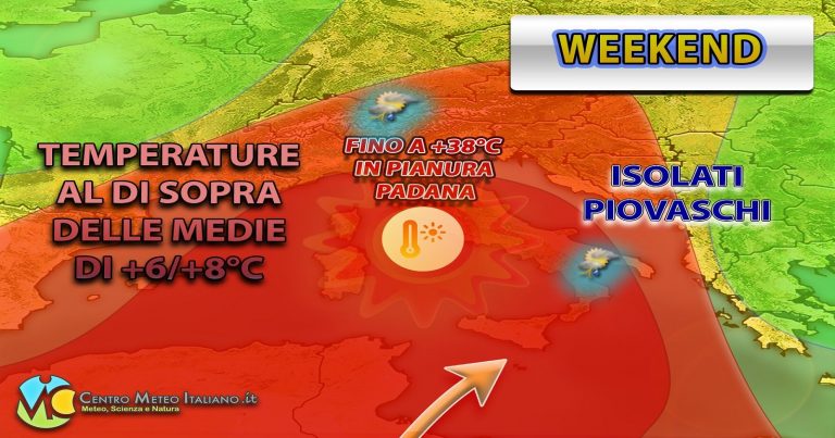 Meteo – Alle porte di un Weekend insidiato dal maltempo, Estate in sofferenza: i dettagli