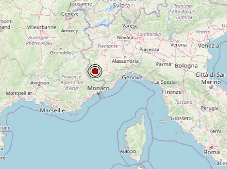 Terremoto oggi in Piemonte, giovedì 29 agosto 2024: scossa registrata in provincia di Cuneo. I dati ufficiali Ingv