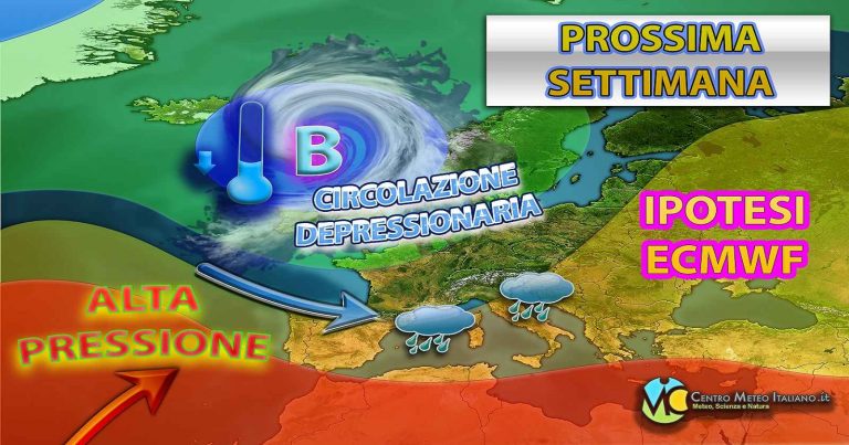 Meteo – Prossima settimana nuovi passaggi perturbati con piogge e temporali sull’Italia