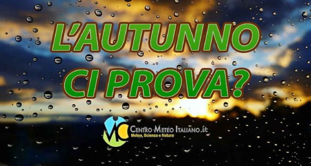 Prossima settimana con maltempo autunnale