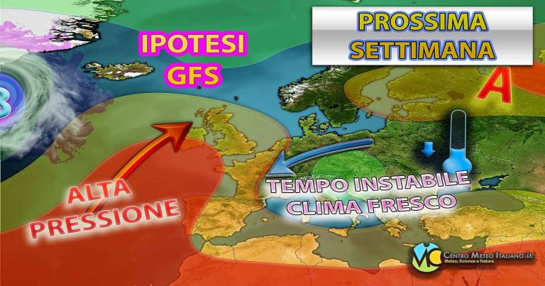 Meteo – Prossima settimana ancora di stampo autunnale tra passaggi instabili e clima piuttosto fresco