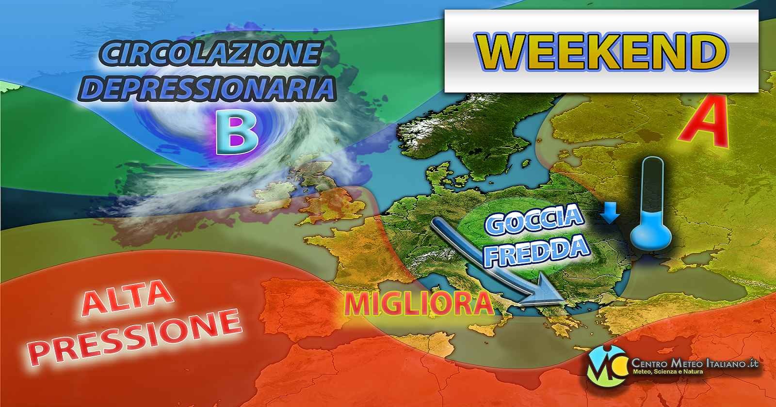 Tempo in graduale miglioramento nel weekend e clima fresco