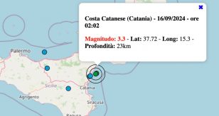 terremoto 16 settembre 2024 costa catanese