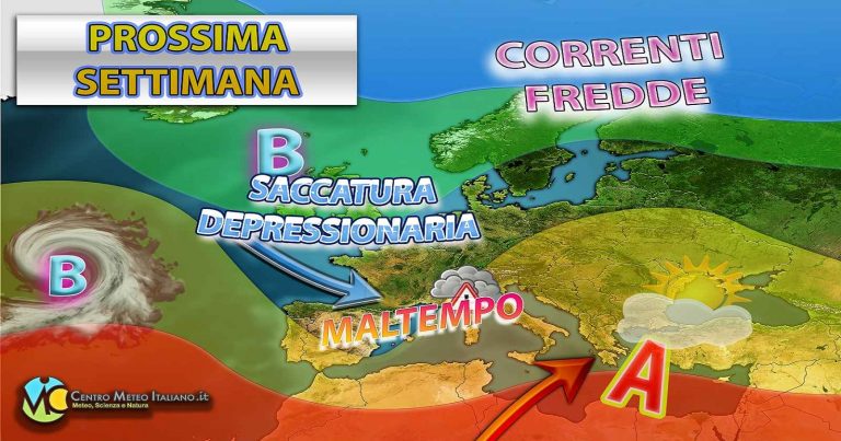 Meteo – L’autunno non molla la presa, nuova fase di intenso maltempo la prossima settimana con clima fresco