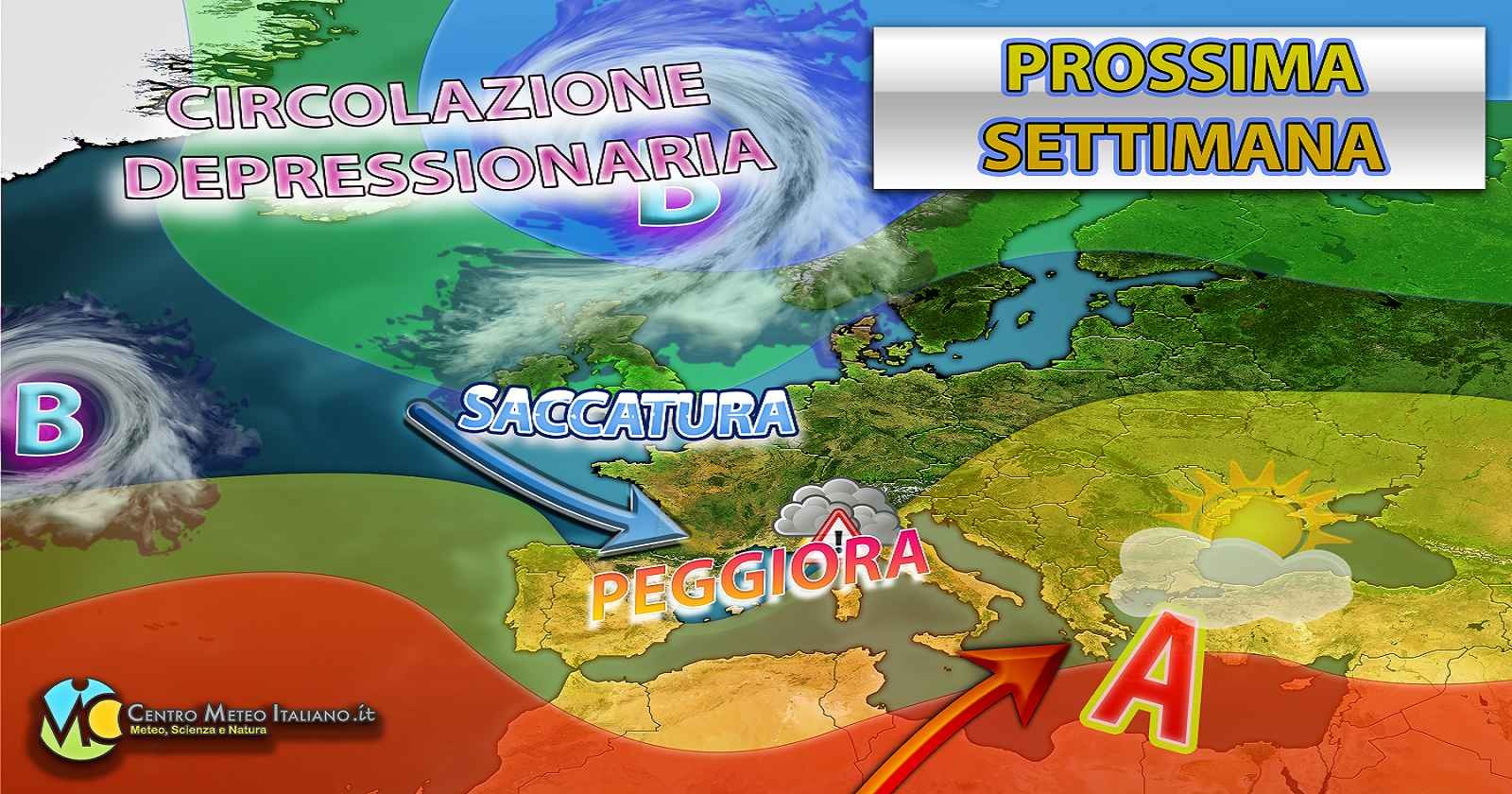 Nuova perturbazione per l'ultima settimana di settembre con maltempo