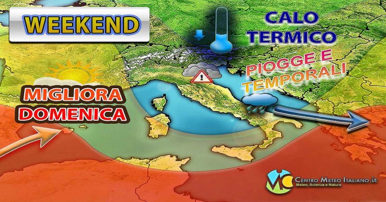 Meteo Italia – Fronte instabile porta maltempo con piogge e temporali, migliora domani con crollo termico