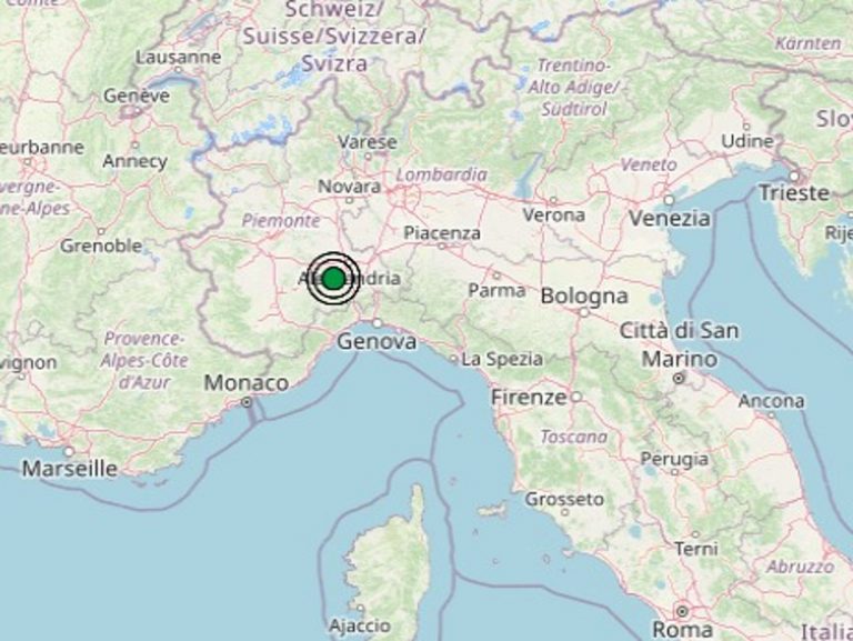 Terremoto oggi in Piemonte, sabato 28 settembre 2024: scossa in provincia di Asti. Epicentro e dati ufficiali INGV