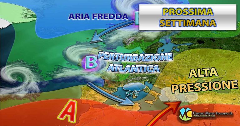 Meteo – Nuova perturbazione in arrivo la prossima settimana con intensa ondata di maltempo autunnale in Italia