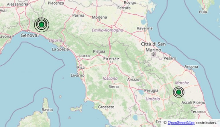 Terremoto oggi in Italia, martedì 8 ottobre 2024: scosse in Liguria e Marche – Dati dell’INGV