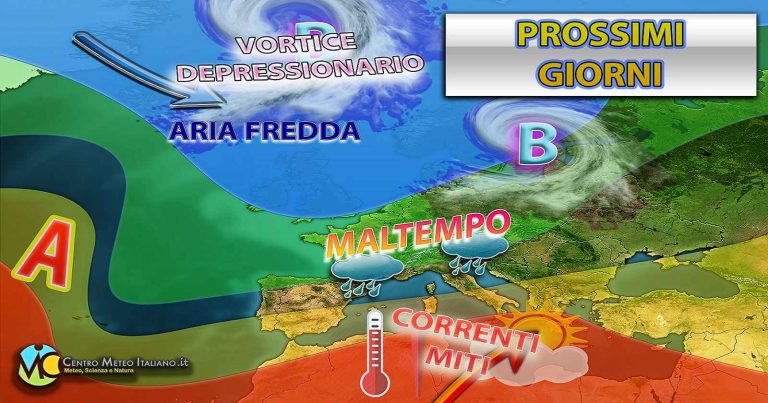 Meteo – Nuovo passaggio instabile coinvolge alcune regioni d’Italia con piogge e temporali, migliora dal weekend