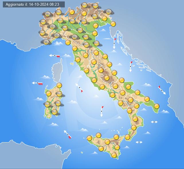 Meteo domani 15 ottobre: tempo stabile e asciutto in Italia, ma anche nebbie, foschie e nubi basse su coste e pianure