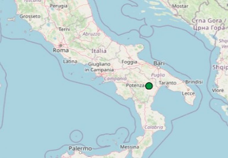 Terremoto oggi in Basilicata, giovedì 17 ottobre 2024: scossa in provincia di Matera. Epicentro e dati ufficiali Ingv