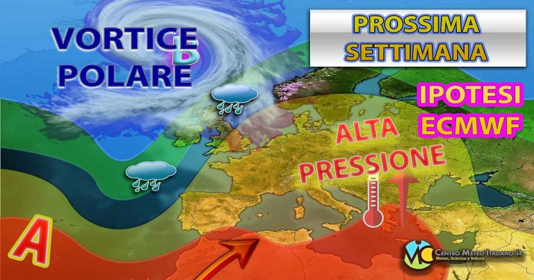 Meteo – Prossima settimana ancora incerta in Italia tra rimonte anticicloniche ed infiltrazioni umide da ovest