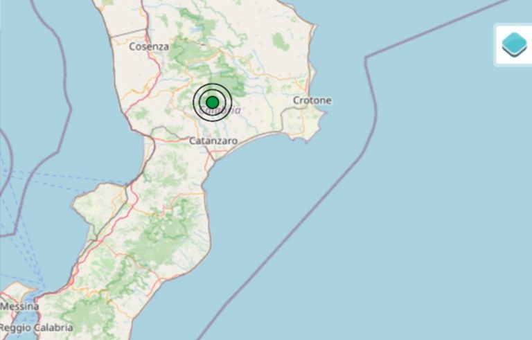 Terremoto in Calabria oggi, 20 ottobre 2024: registrato un sisma di M 2.9 in provincia di Catanzaro – Dati Ingv