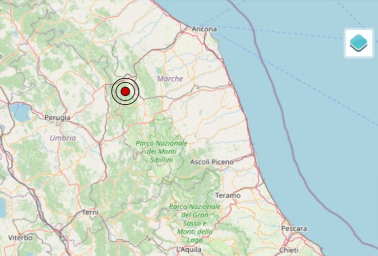 Terremoto oggi nelle Marche, martedì 22 ottobre, scossa M 2.8 in provincia di Macerata: dati INGV