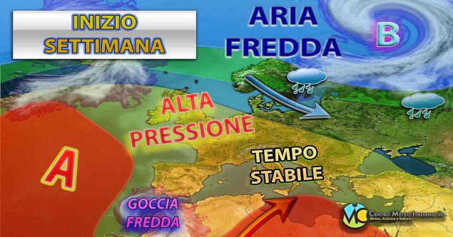 Meteo - Autunno in stand-by all'inizio della prossima settimana grazie all'espansione dell'Anticiclone? La tendenza